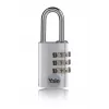 Yale YE3CB/38/131/1/S cadenas à combinaison 38 mm argenté