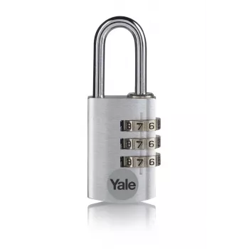 Yale YE3CB/38/131/1/S cadenas à combinaison 38 mm argenté