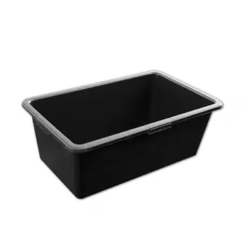 Bradas KTKP60 auge PVC pour mortier 60 L noire avec bords profilés