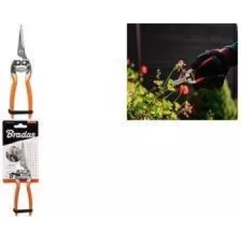 Bradas V-SERIES Sécateur de jardin à lame by-pass droite en acier inoxydable, orange, 1 pièce (KT-V1020)