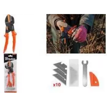 Bradas V-SERIES Sécateur de jardin multifonction avec lame enclume remplaçable, orange, 1 pièce (KT-V1)