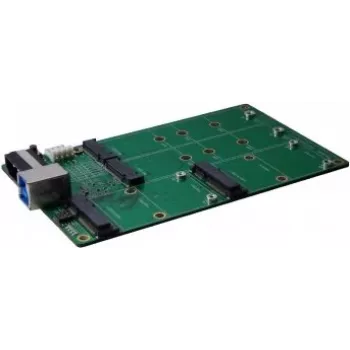 Carte adaptateur EXSYS EX-3673 USB 3.2 Gen 2x1 vers M.2 et mSATA avec prise USB Type-B