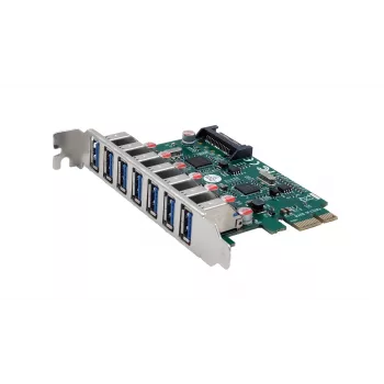 Carte PCIe EXSYS USB 3.2 Gen 1 avec 7 ports (chipset VIA) EX-11088-2