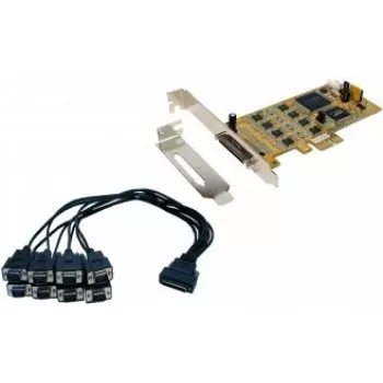 Carte PCIe 8S série RS-232/422/485 EXSYS EX-45368 avec équerre low-profile (SystemBase)