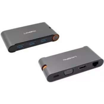 EXSYS EX-1220HM hub métallique USB 3.2 Gen 1 7 en 1 pour notebook, MateBook et MacBook