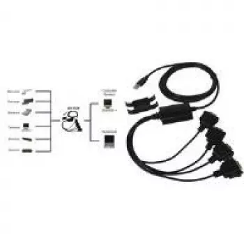 EXSYS EX-1324 adaptateur USB 2.0 vers 4 ports RS-232 série, boîtier métallique, chipset FTDI, 921,6 Kbps, DB9 mâle