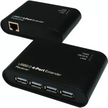 EXSYS EX-1445 kit d'extension Gigabit Ethernet sur 2 fils, 500 m, noir