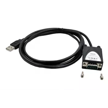 EXSYS EX-1311-2IS adaptateur USB 2.0 vers RS-232 série avec chipset FTDI FT232RL, 921,6 Kbps, DB9 mâle, câble 0,8 m