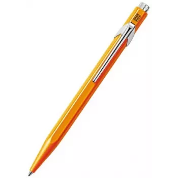 Stylo bille Caran d'Ache 849 PopLine Fluo, orange fluo, encre bleue, medium 849.030