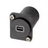 EXSYS EX-49168 D-Type Panel Mount Adapter Mini DisplayPort Female to Female