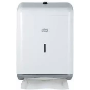 Tork Elevation Metal Folded Hand Towel Dispenser, White, H2 System, Z/C/V-Fold, Refill Indicator, Key Lock, Wall-Mounted 208140
