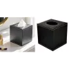 Boîte à mouchoirs carrée en similicuir DEFLECTO DEFTISSQU noir