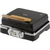 Gaufrier belge DOMO DO9281W Inky Black, 1600 W, antiadhésif, thermostat réglable, poignée Cool-Touch, rangement vertical