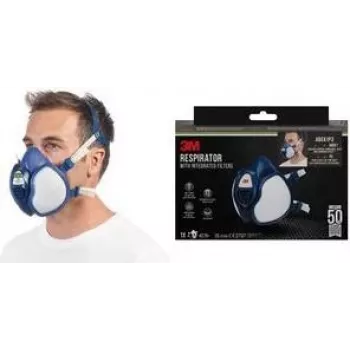 3M masque respiratoire demi-masque réutilisable 4279+, ABEK1P3, bleu/blanc, sans entretien, filtres intégrés 4279-1