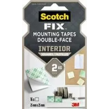 3M Scotch-Fix carrés de fixation intérieur 25 mm x 25 mm blancs (lot de 12) 7100263584