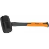 Maillet en caoutchouc Bradas 450 g anthracite/orange, manche en fibre de verre 340 mm, poignée TPR antidérapante DIY-HF6045