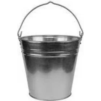 Bradas seau en acier galvanisé 5 L argent avec anse en métal J5314