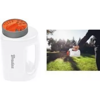 Bradas mini épandeur manuel WHITE LINE, 2 litres, blanc/anthracite, plastique, poignée ergonomique, 1 pièce (WL-SE101)