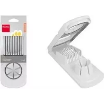 Coupe-œuf universel Metaltex, plastique ABS, argent/blanc, 1 pièce (204510014)