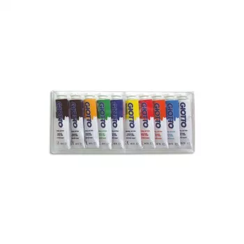 Boîte de gouache GIOTTO extra-fine, 10 x 10 ml tubes aluminium, couleurs assorties F30190000