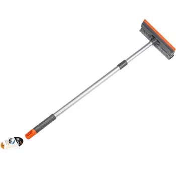 Nettoyant télescopique pour vitres de voiture Bradas ES2110 avec éponge et raclette en caoutchouc, 600-950 mm, largeur d'éponge 200 mm