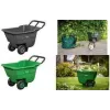 Brouette de jardin HANDY-GO Bradas 90 L verte, capacité 150 kg, bac en plastique, cadre en acier, roue pneumatique TQ-WB090GR
