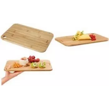 Planche à découper en bambou Metaltex 350 x 250 mm, naturelle avec trou de préhension, surface huilée 569069010