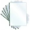 Pochette de document A4 PAVO 8020614 cristal transparent avec bord renforcé vert, ouverture par le haut, perforation universelle, PP 0,06 mm, 1 pièce