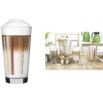 Verre à latte macchiato Esmeyer LINES 370 ml, ensemble de 12, lavable au lave-vaisselle 410-865