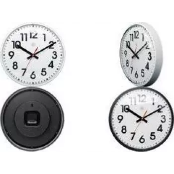 Horloge murale à quartz NEXTIME NXT 260 mm boîtier noir cadran blanc 7308ZW