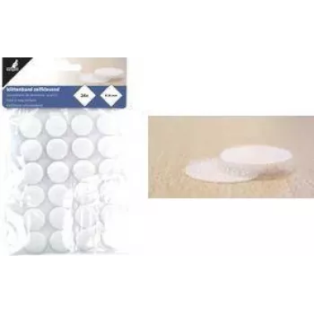 Pastilles auto-agrippantes autocollantes Kangaro K-5062, 20 mm, blanches