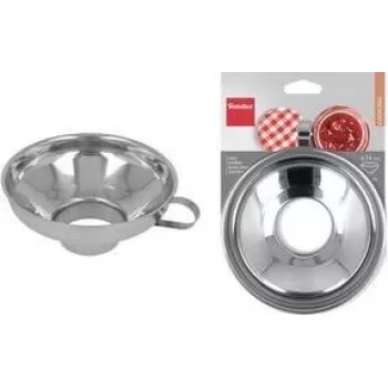 Metaltex entonnoir à confiture en acier inoxydable avec poignée, poli, diamètre supérieur 140 mm 257197010