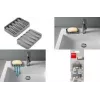 Porte-savon Gravity-Soap Metaltex, gris, PEVA/EVA, réversible, 1 pièce 297019000