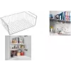 Panier suspendu sous étagère Metaltex Babatex, métal plastifié, blanc, 300 x 260 x 140 mm 363830014