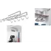 Porte-tasses sous étagère Metaltex My-Mug, argent métallisé, 6 tasses, métal revêtu résistant à la rouille, sans perçage 364928039