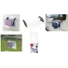 Étendoir à linge pour radiateur et balcon Metaltex Click, argent/noir, 3 m de longueur de séchage, pliable, acier revêtu époxy, 5 barres 405810039