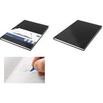 Carnet KANGARO K-5520 A4, 80 feuilles, ligné, couverture rigide noire, 80 g/m²
