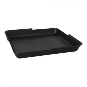 Plat de service rectangulaire réutilisable PAPSTAR Circulware, non divisé, noir, 1000 ml, polypropylène avec 30 % de charges minérales, 1 pièce 97021