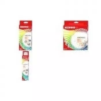 Crayons de couleur Kores KROMAS, 24 couleurs assorties, mine tendre triangulaire, bois de tilleul, taille facile, étui en carton BB93392