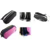 Trousse ovale KANGARO K-56401 avec 3 compartiments zippés, polyester, gris/blanc/noir