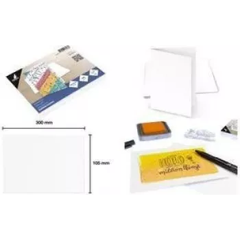 Carte pliante KANGARO K-122552, 105 x 150 mm, 300 g/m², blanc, 1 pièce