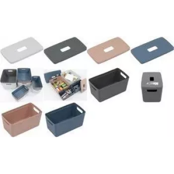 Couvercle Kangaro pour boîte de rangement S, polypropylène, gris, compatible avec boîtes 5/8 litres - 1 pièce (K-670011)