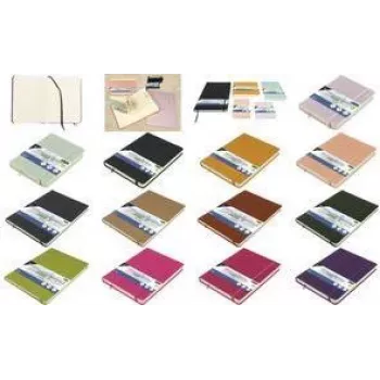 Carnet de croquis Kangaro K-861249 A4, 80 feuilles, papier crème 140 g/m², couverture rigide PU vert citron