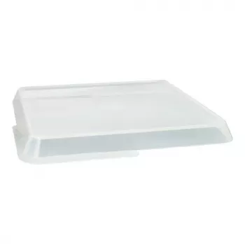 Couvercle de récipient carré PAPSTAR Circulware, transparent, polypropylène avec 30 % de charges minérales, 1 pièce (97024)