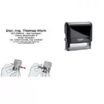 Tampon auto-encreur automatique Trodat Printy 4915 4.0, 7 lignes, noir 53538