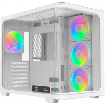 Boîtier PC moyen tour Ocypus Iota C70 Curve ARGB Digital White 270° verre panoramique