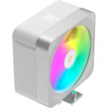 Ventilateur de boîtier OCYPUS Delta A40 EX ARGB 120 mm - pack de 3, blanc