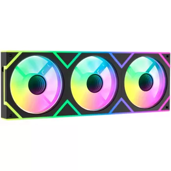 Ventilateur PWM OCYPUS Gamma F36 ARGB Reverse Blade 120 mm pack de 3 noir