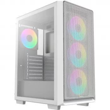 Boîtier moyen tour Ocypus Gamma C60 ARGB blanc en verre trempé