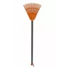 HORTUS petit râteau à main avec poignée, orange, tête 20 cm, 14 dents